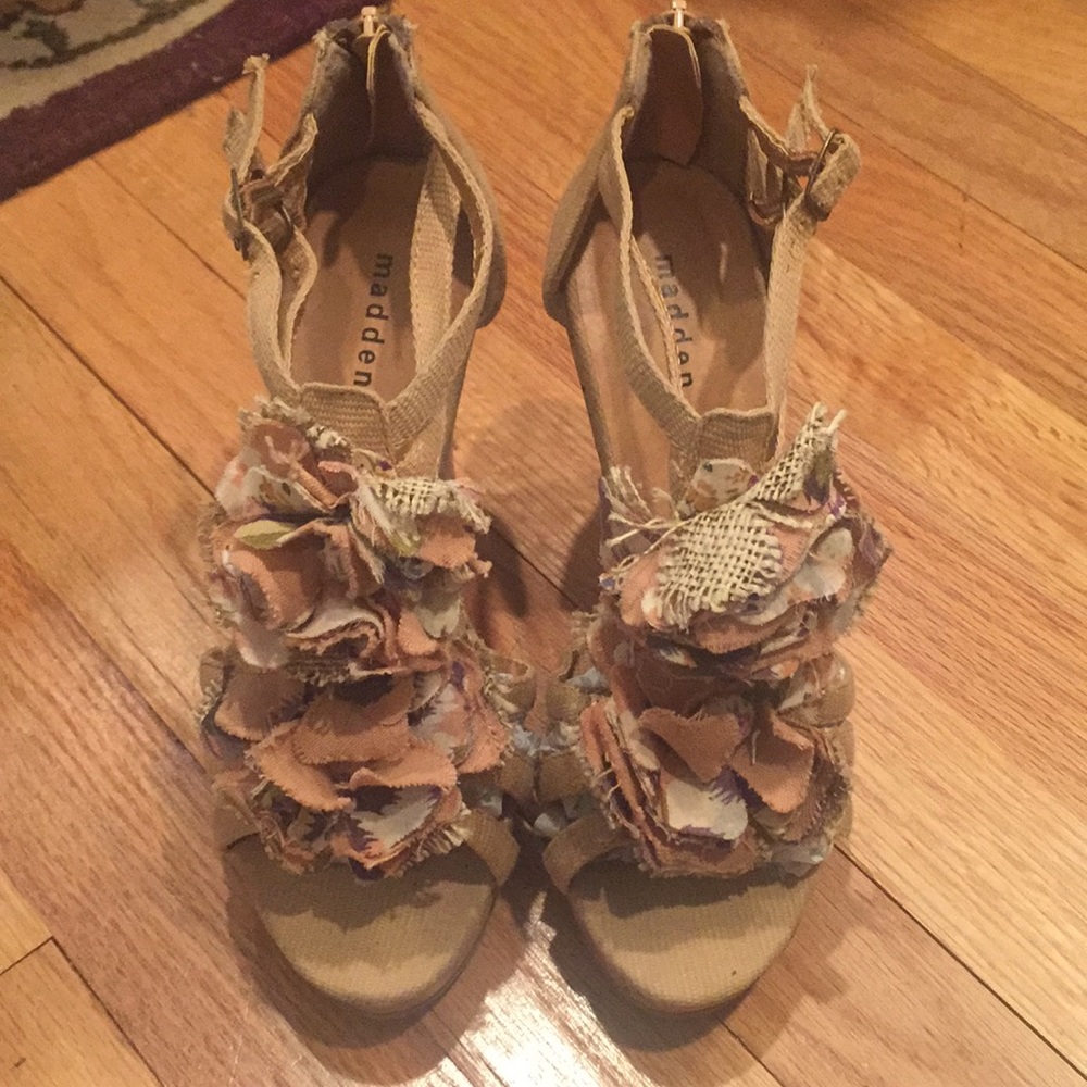 Madden Girl cork wedge sandals-never used